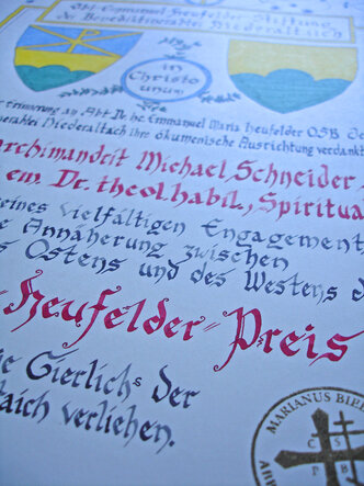 Die Urkunde kalligraphierte fr. David. _kl_DSC09941