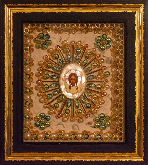 Traditionelle Klosterarbeit um ein Mandylion Niederaltaich__NUS8173