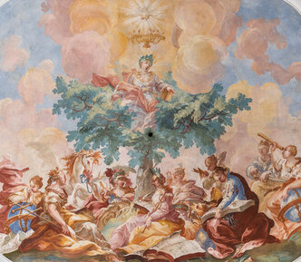 Die Wissenschaften, erleuchet von der Weisheit, die ihr Licht vom Hl. Geist empfängt (Fresko in der Basilika Niederaltaich) 53-Niederaltaich-wissenschaften1200-4051